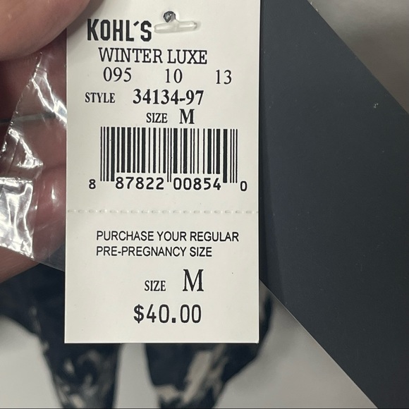 Oh Baby by Motherhood Black Floral Print Semi Sheer Tie Waist Maternity Top M - Picture 8 of 9